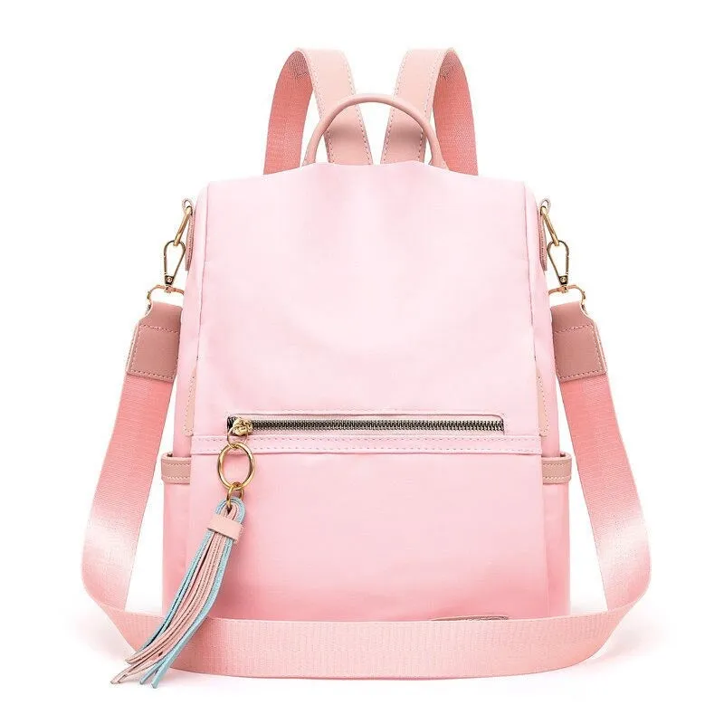Oxford Splicing Rucksack Travel Bag For Ladies