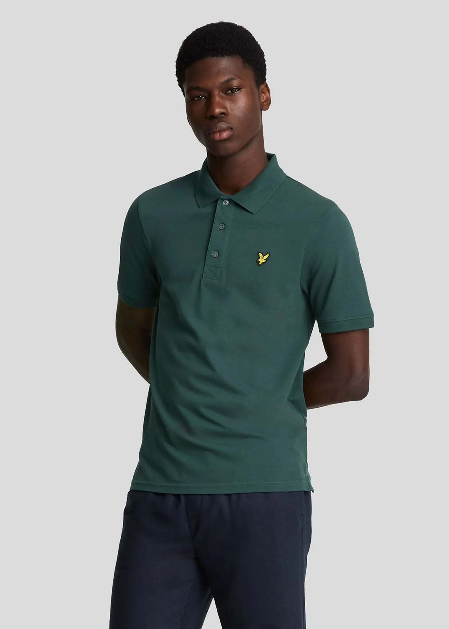 Plain polo shirt - argyle teal