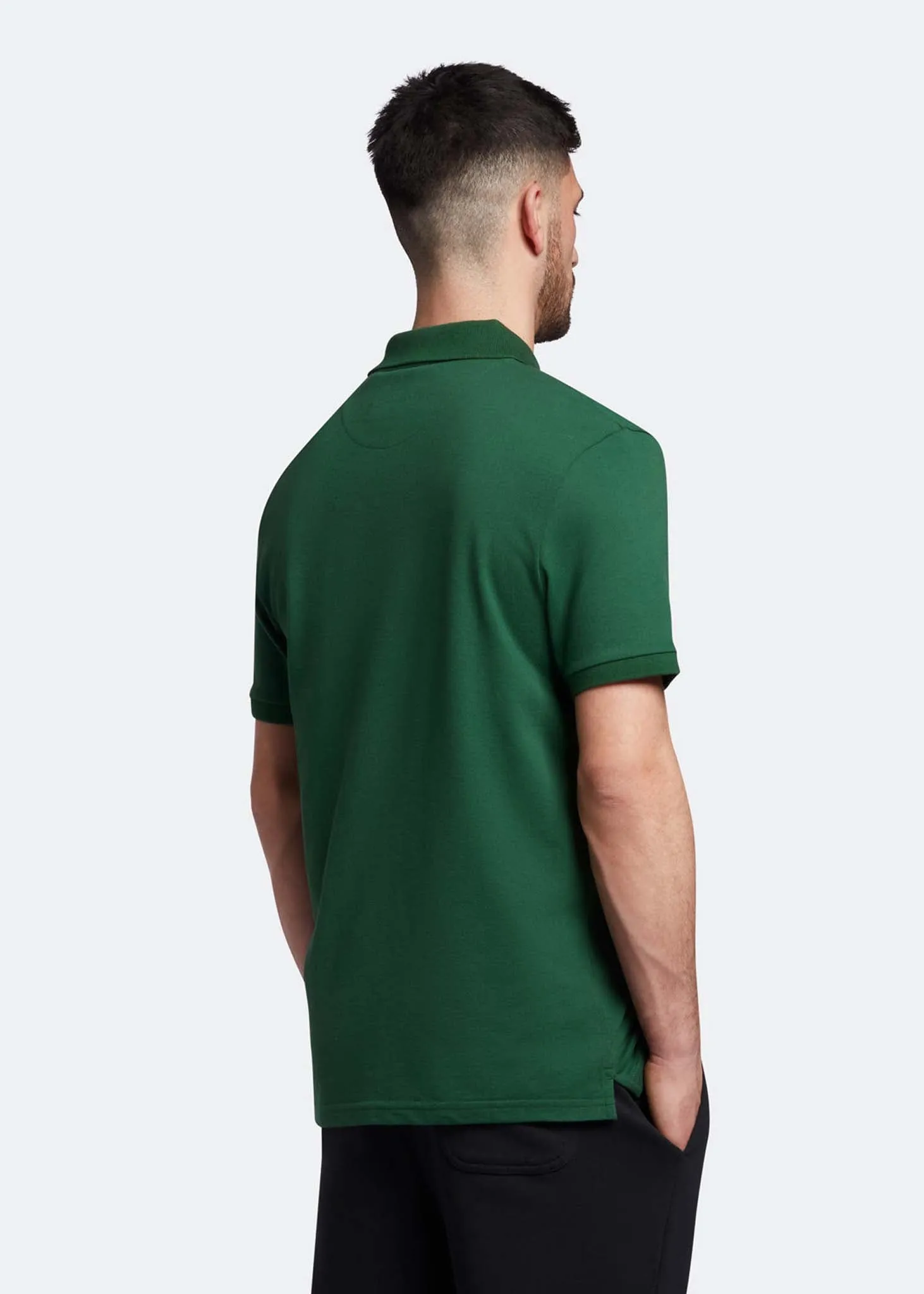 Plain polo shirt - english green