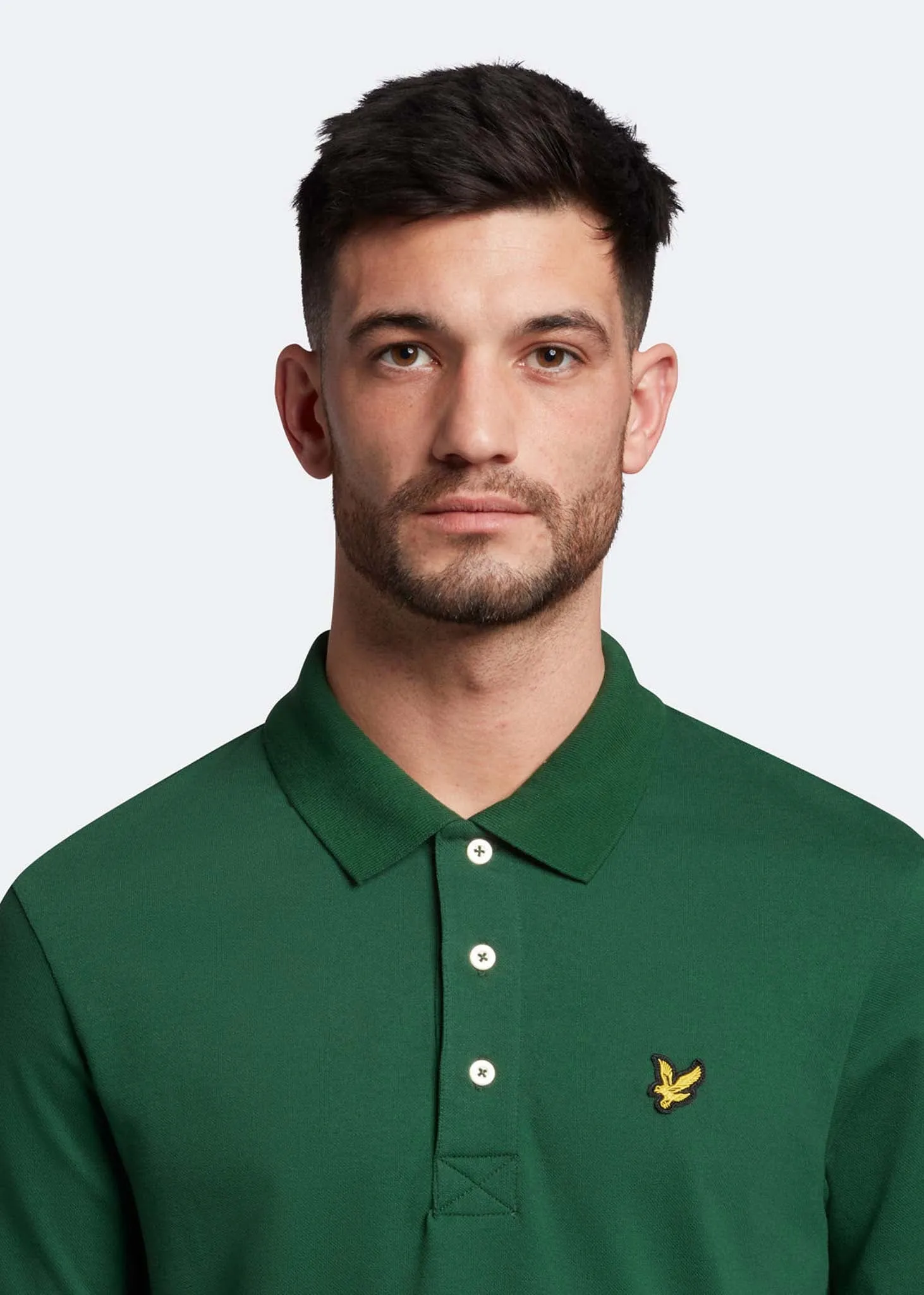 Plain polo shirt - english green