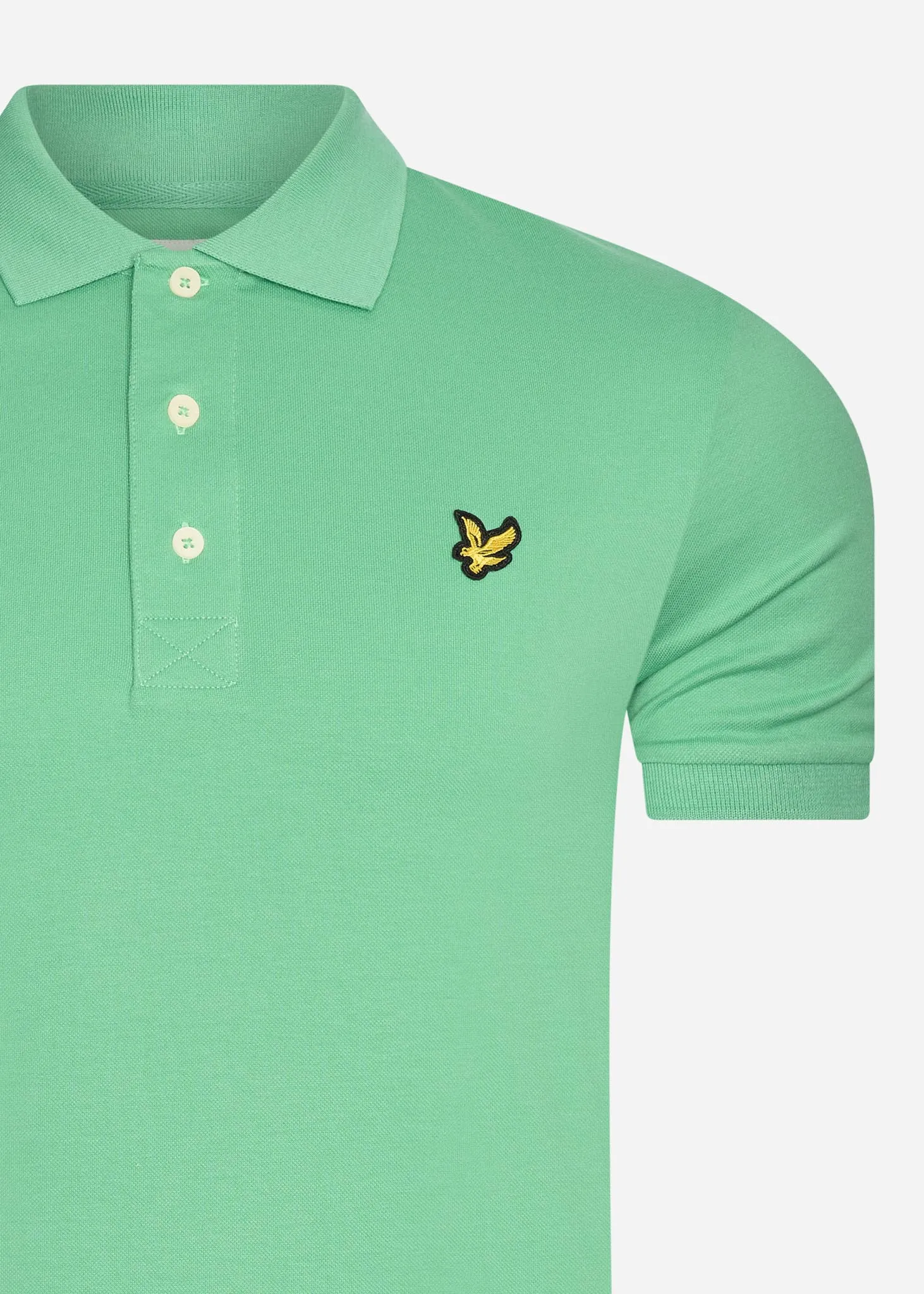 Plain polo shirt - green glaze