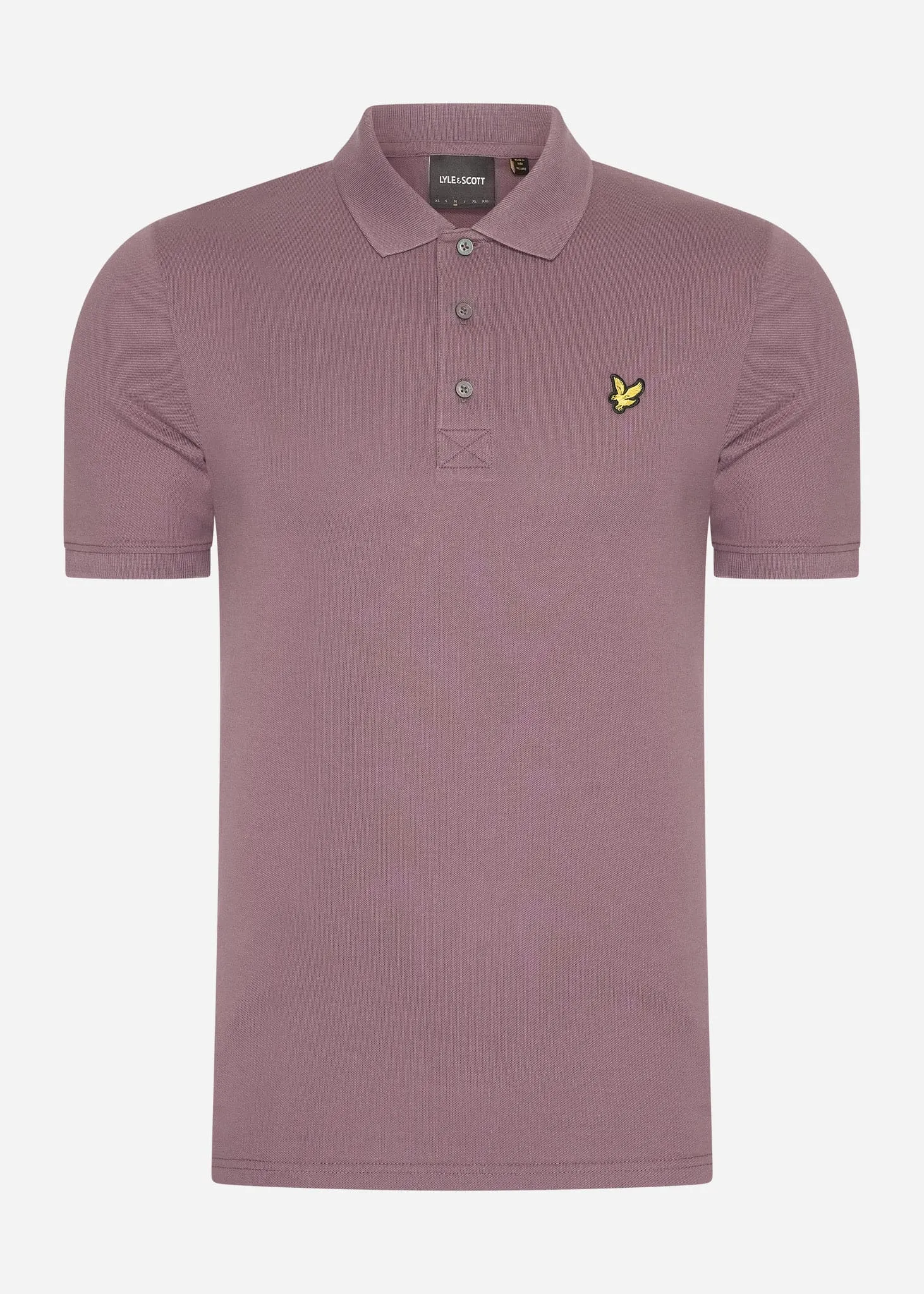 Plain polo shirt - highland mauve