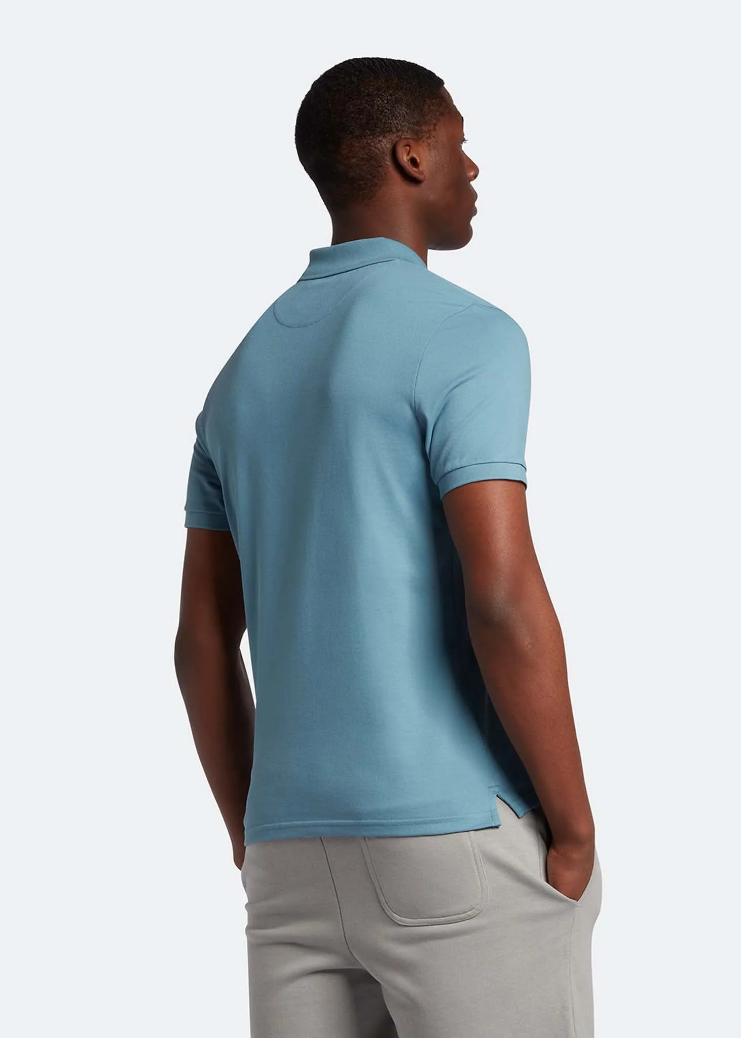 Plain polo shirt - skipton blue