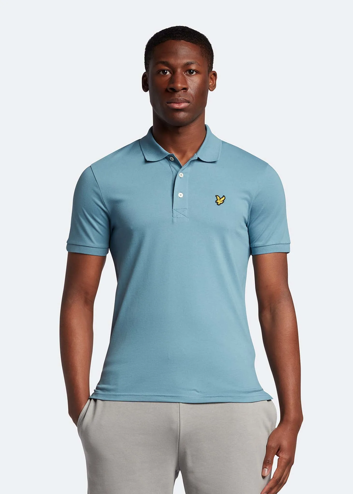 Plain polo shirt - skipton blue