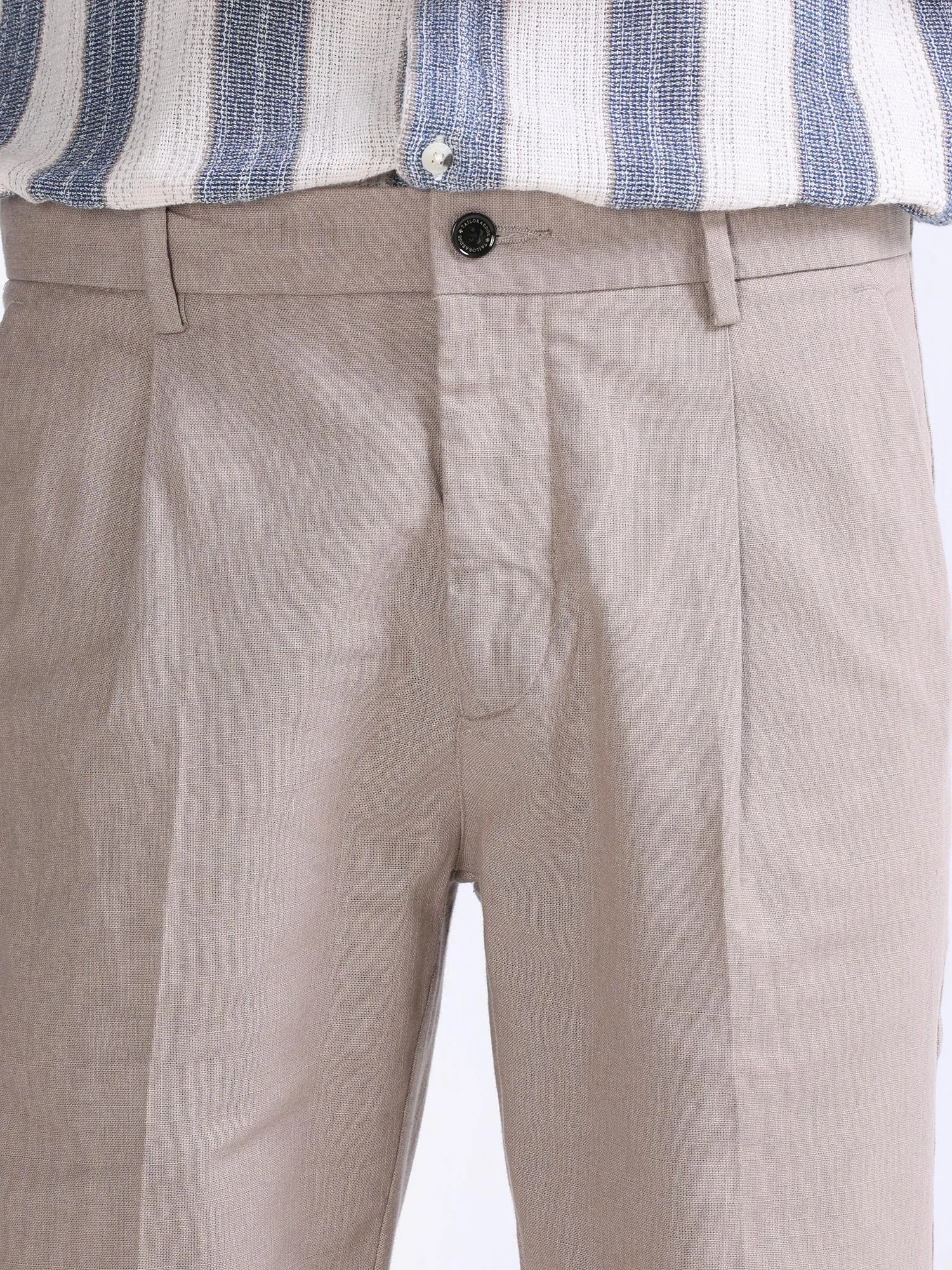 Raw Slub Dust Pleated Pant