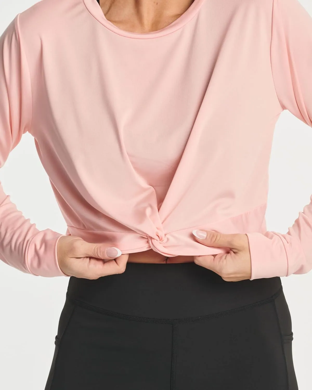 Real Essentials 4 Pack: Women's Dry-Fit Long-Sleeve Twist Front T-Shirt - Athletic Workout Yoga Tops (Available in Plus Size)
