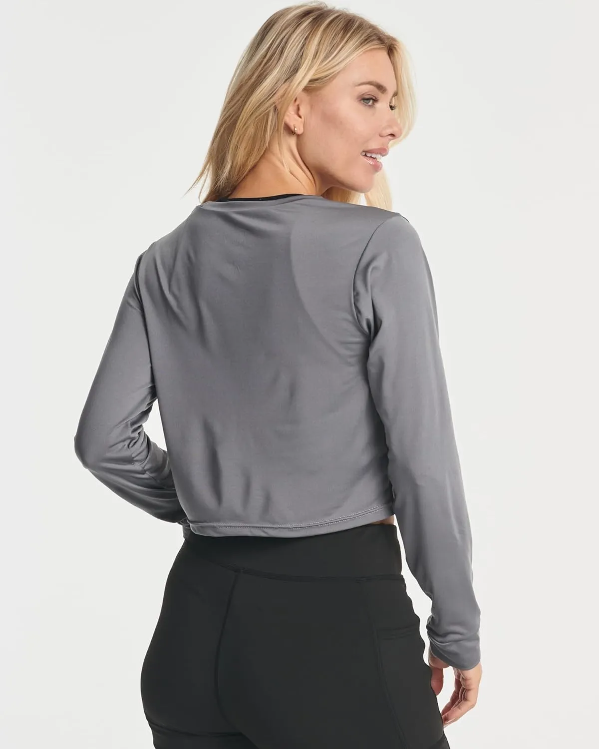 Real Essentials 4 Pack: Women's Dry-Fit Long-Sleeve Twist Front T-Shirt - Athletic Workout Yoga Tops (Available in Plus Size)