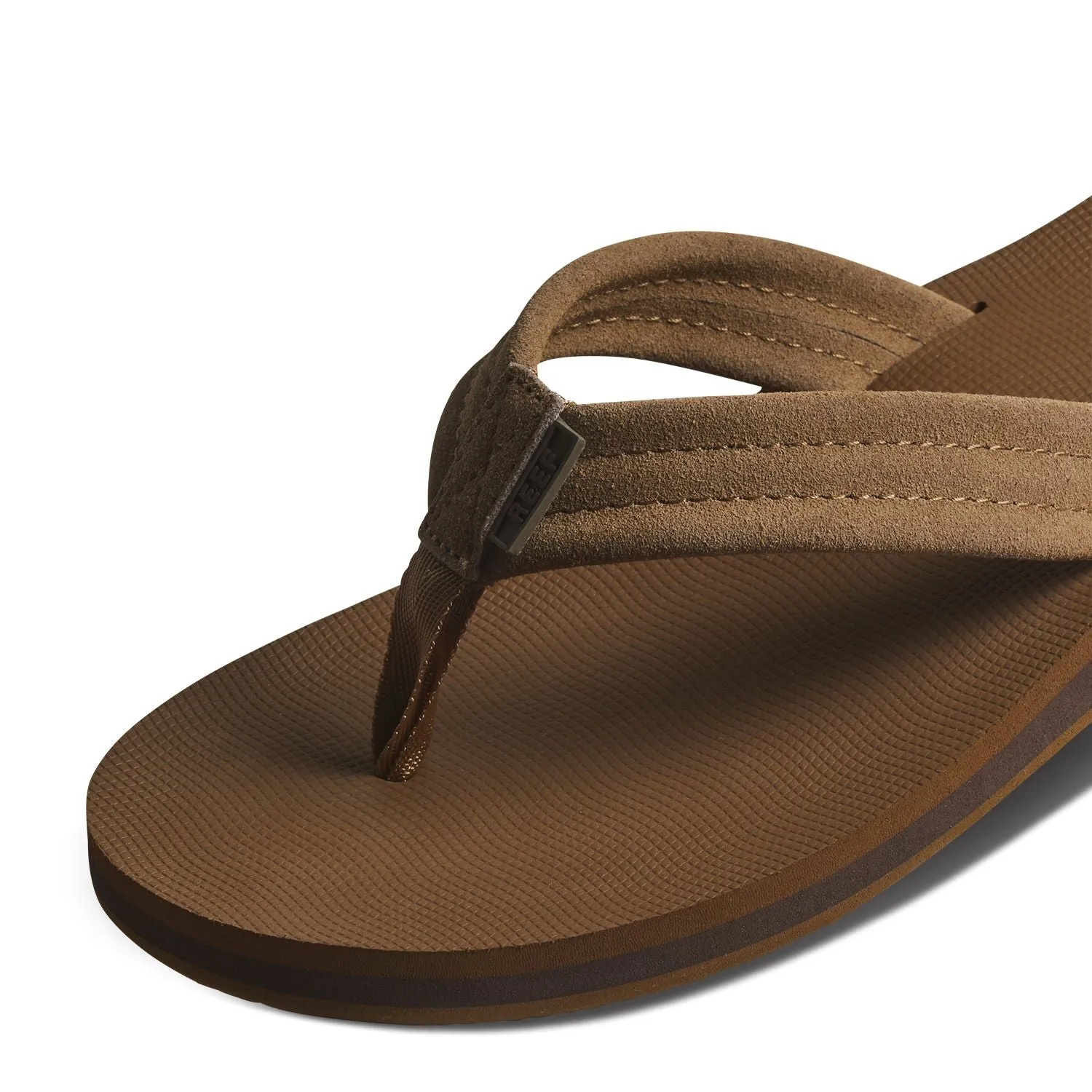 Reef Mens The Groundswell Suede Leather Flip Flops