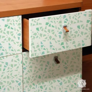 Shattered Allover Furniture Stencil
