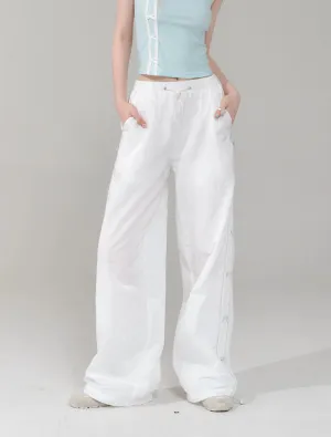 Side Snap Wide Leg Pants