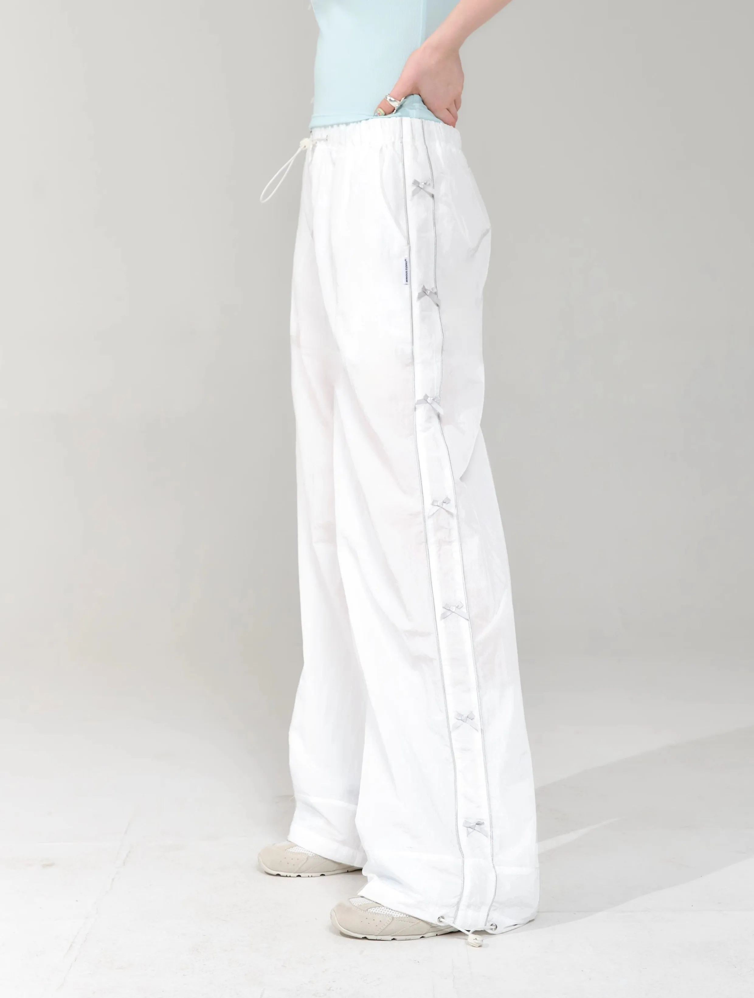 Side Snap Wide Leg Pants