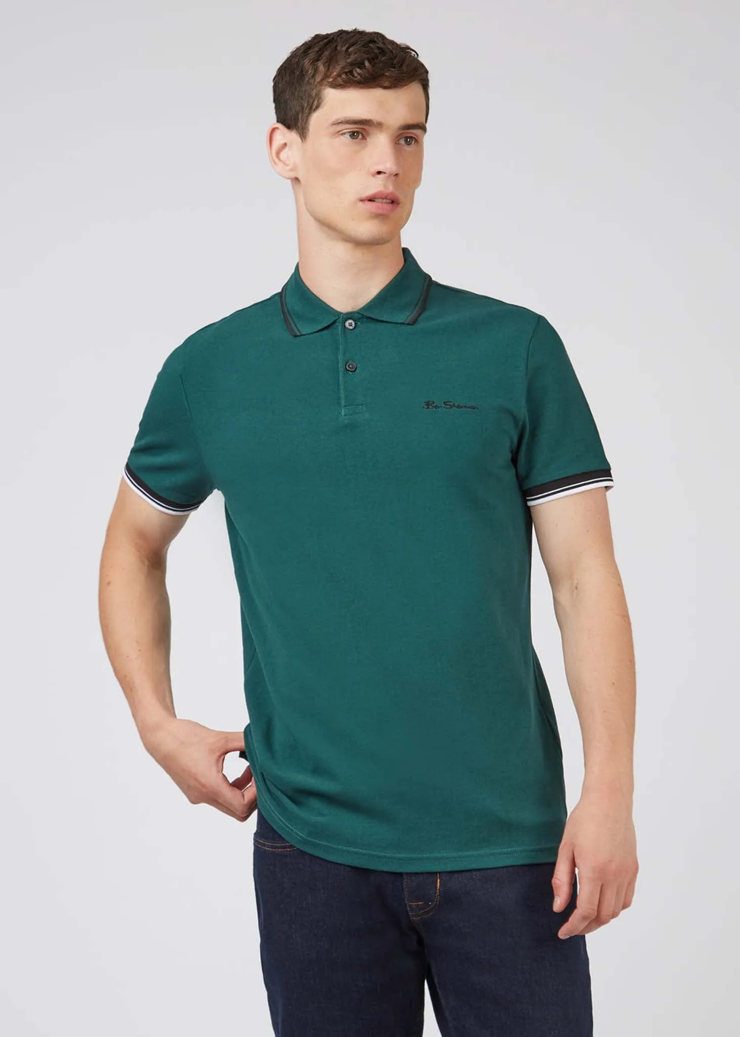 Signature polo - ocean green