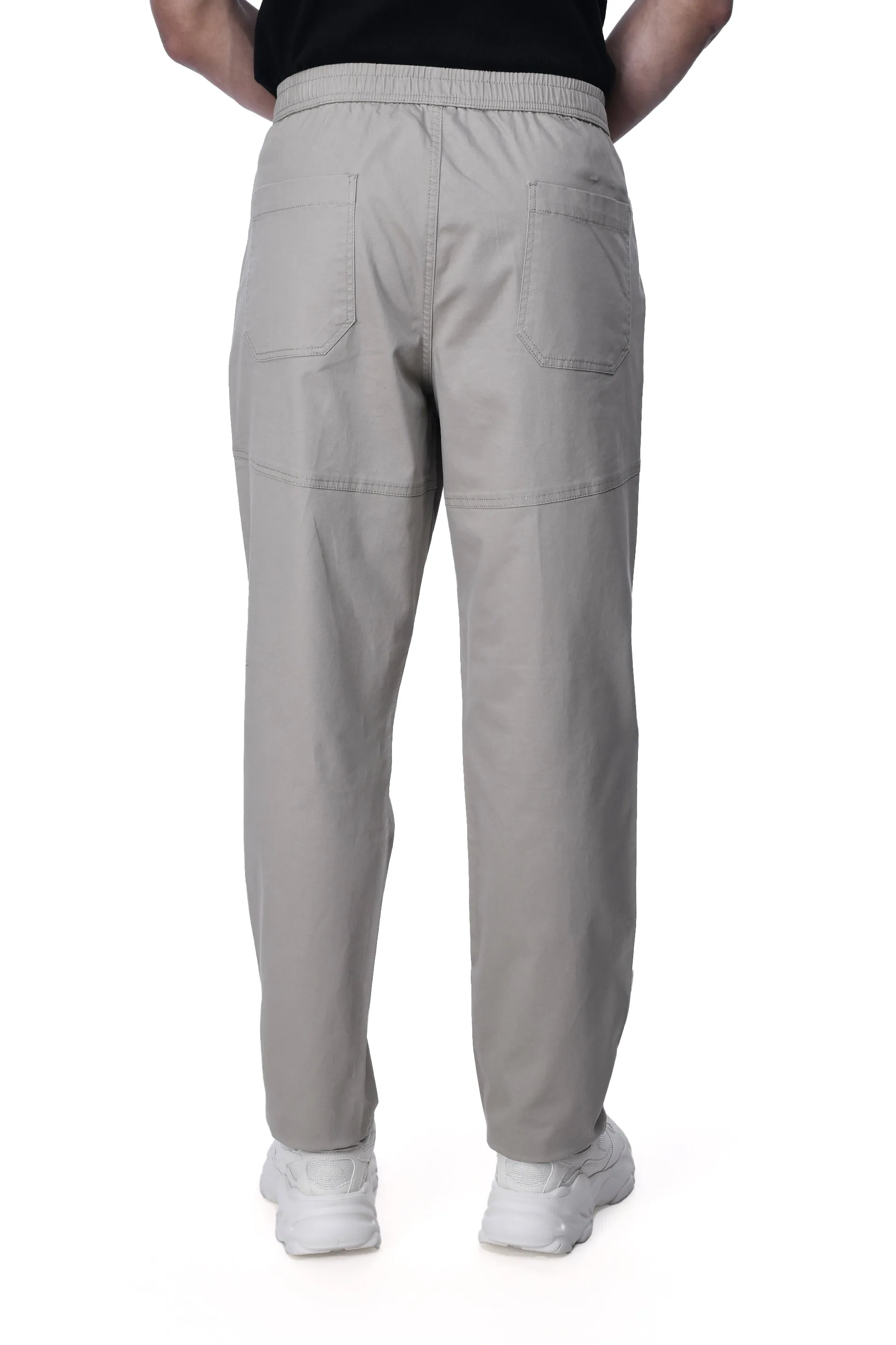 SOFT COTTON RELAXED FLEXIWAIST PANTS IN BEIGE