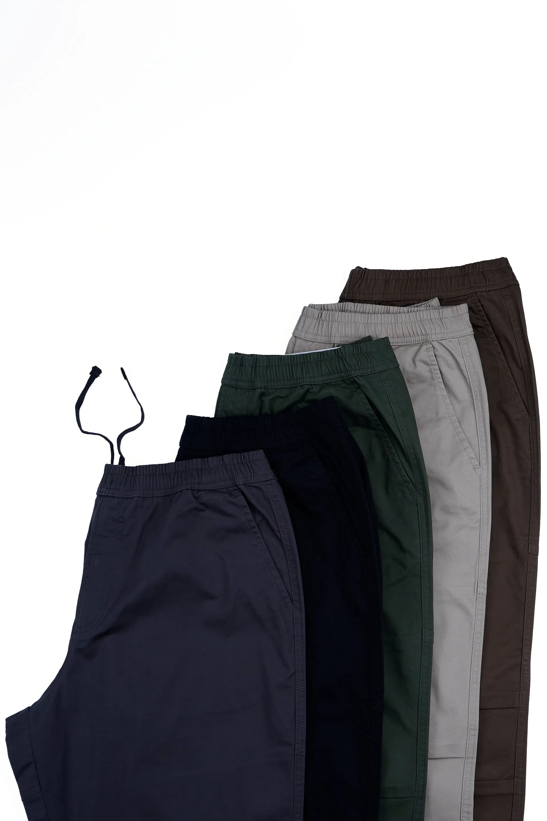 SOFT COTTON RELAXED FLEXIWAIST PANTS IN BEIGE