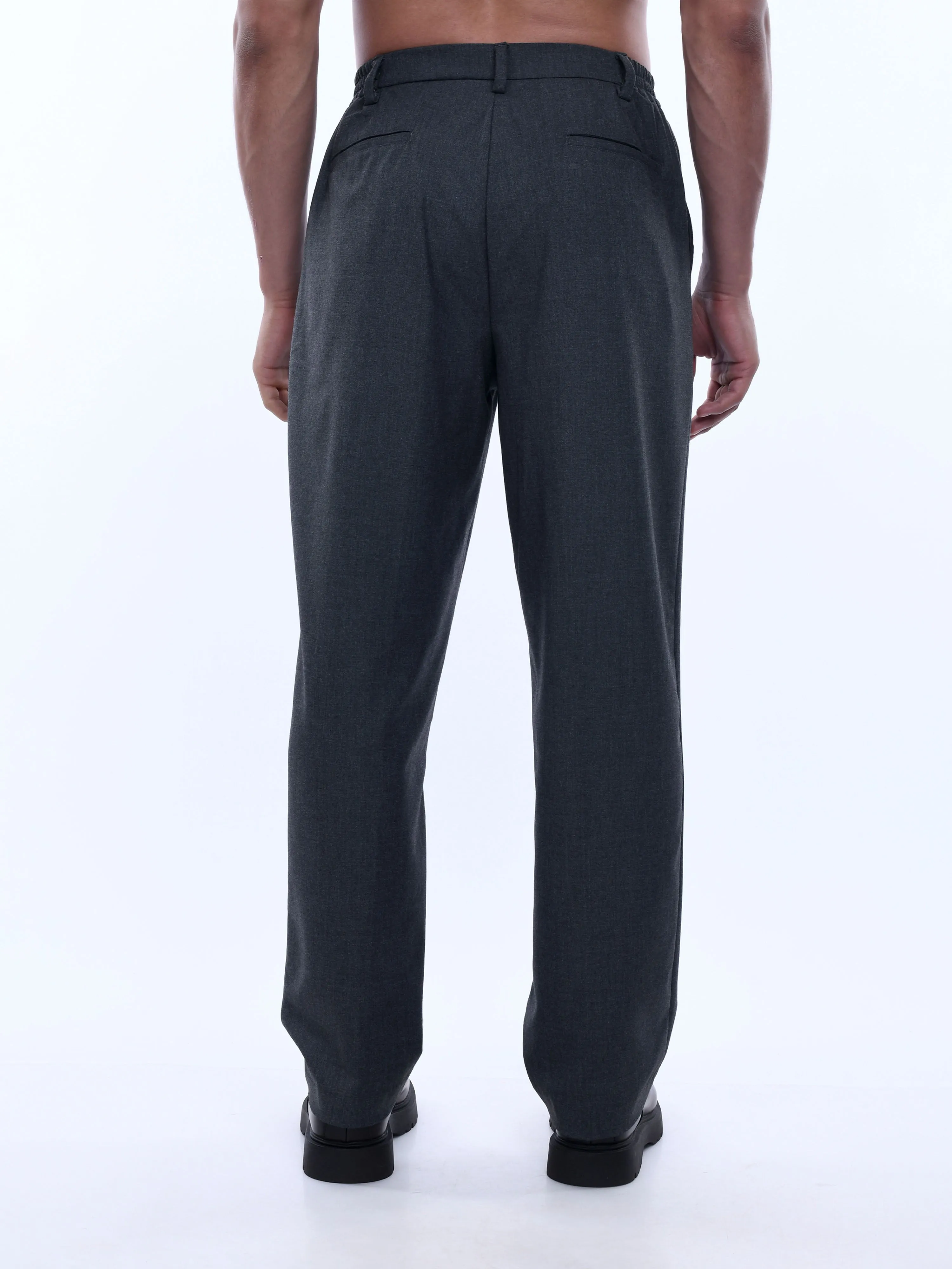 Soft Handle Relaxed Dark Grey Trousers