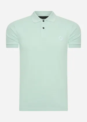 SS pique polo - mist green