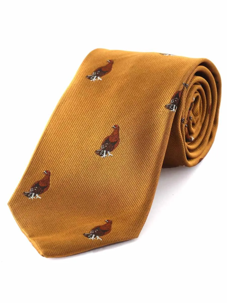 Standing Grouse Silk Sporting Tie