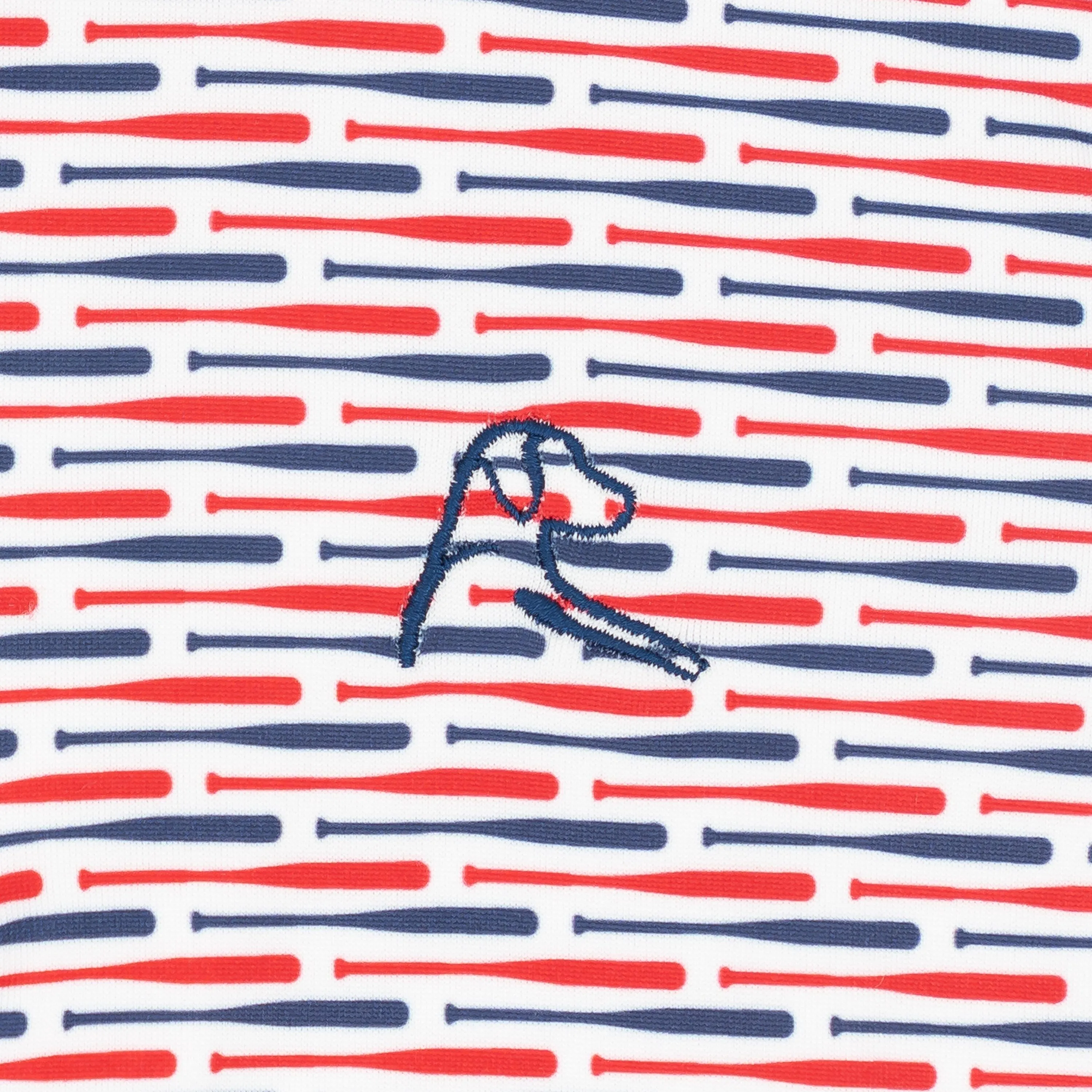 The Lil' Pastime | Performance Polo | The Pastime - White/Classic Red - USA