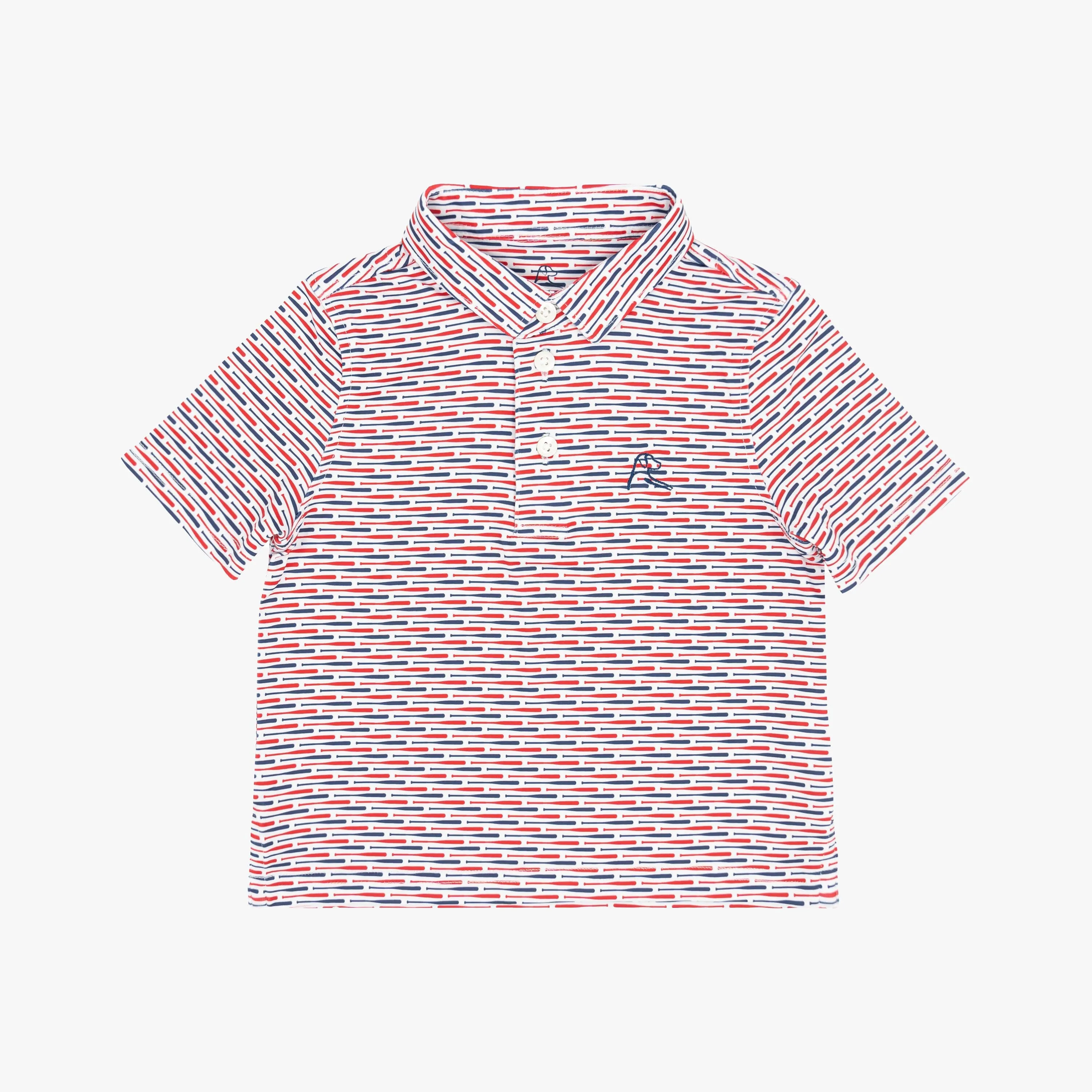 The Lil' Pastime | Performance Polo | The Pastime - White/Classic Red - USA