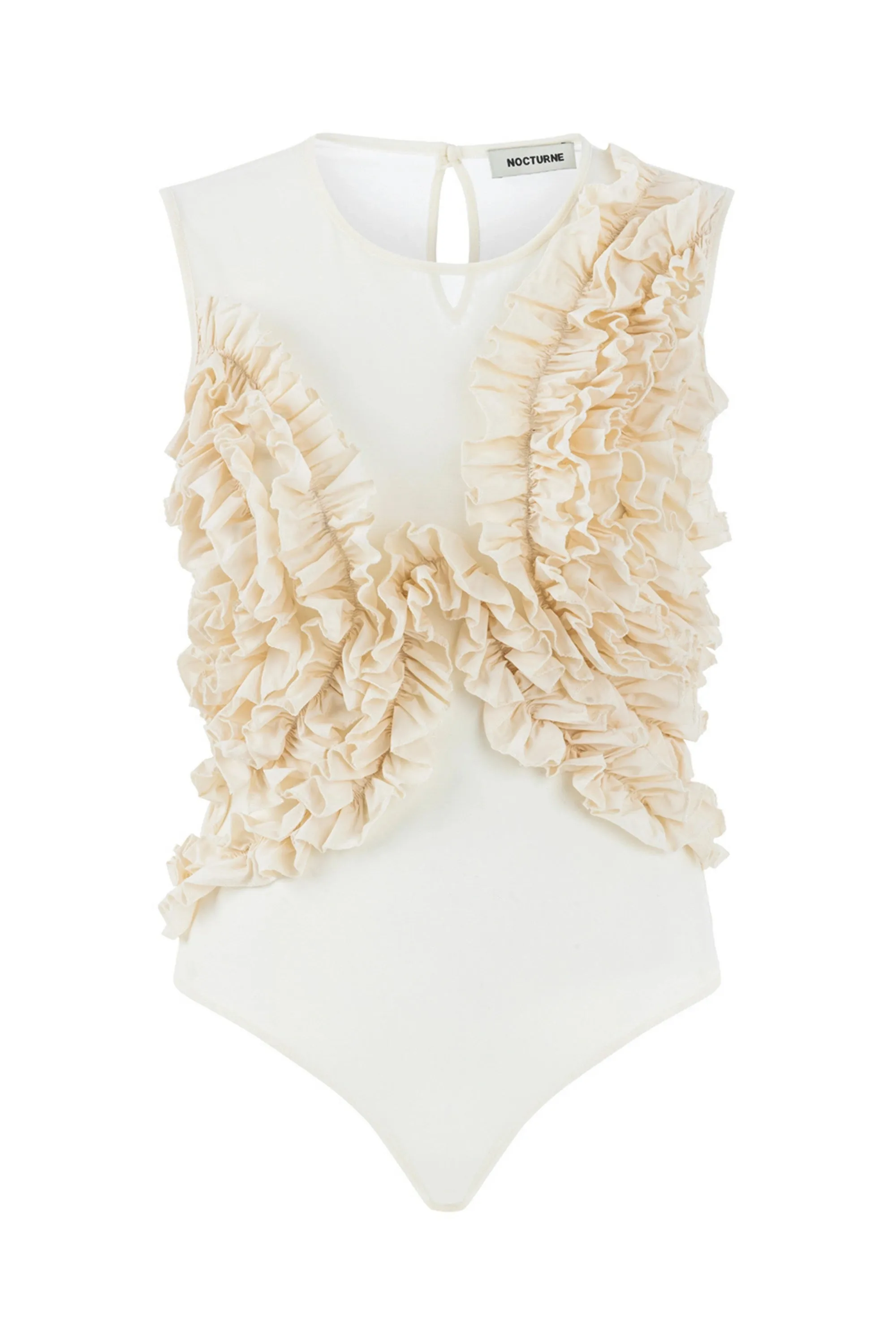 Tulle Body with Ruffle Detail