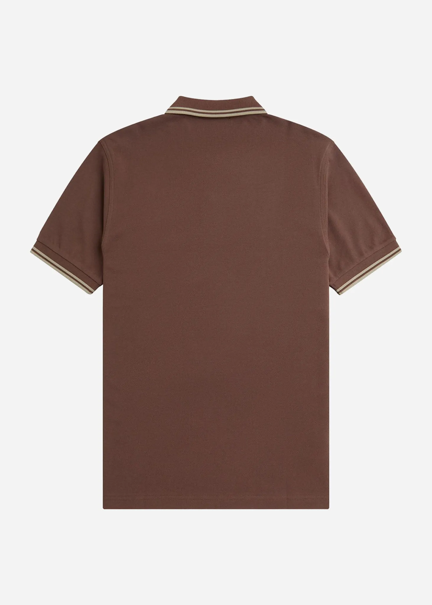 Twin tipped fred perry shirt - brick warm grey