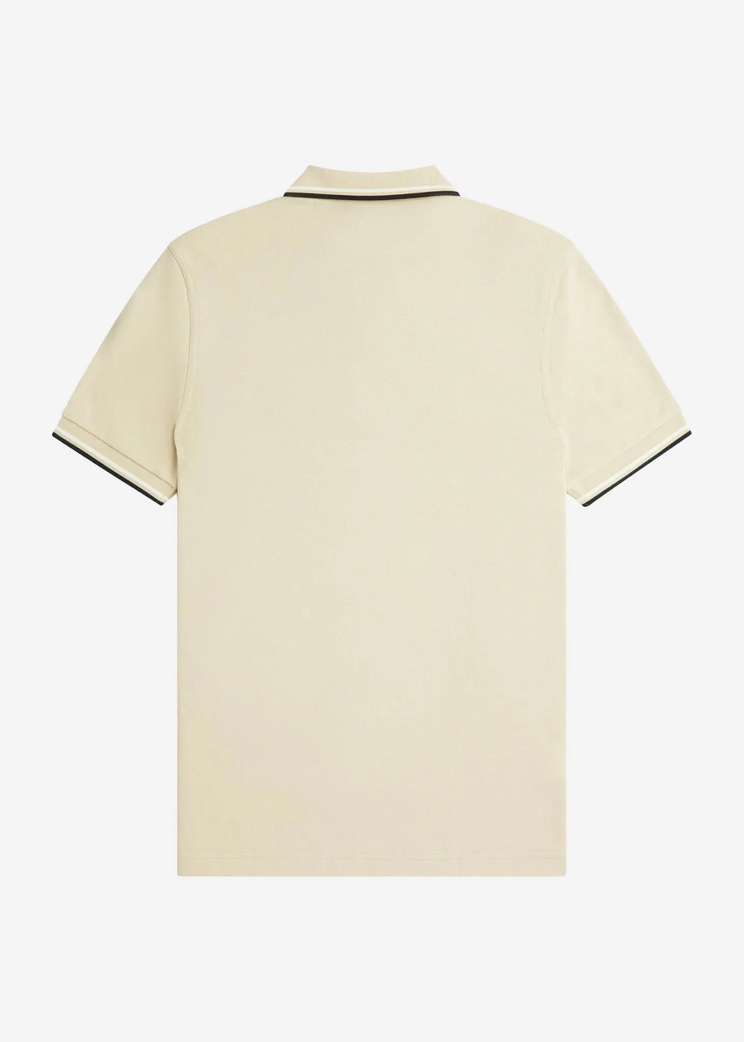 Twin tipped fred perry shirt - oatmeal ecru blk