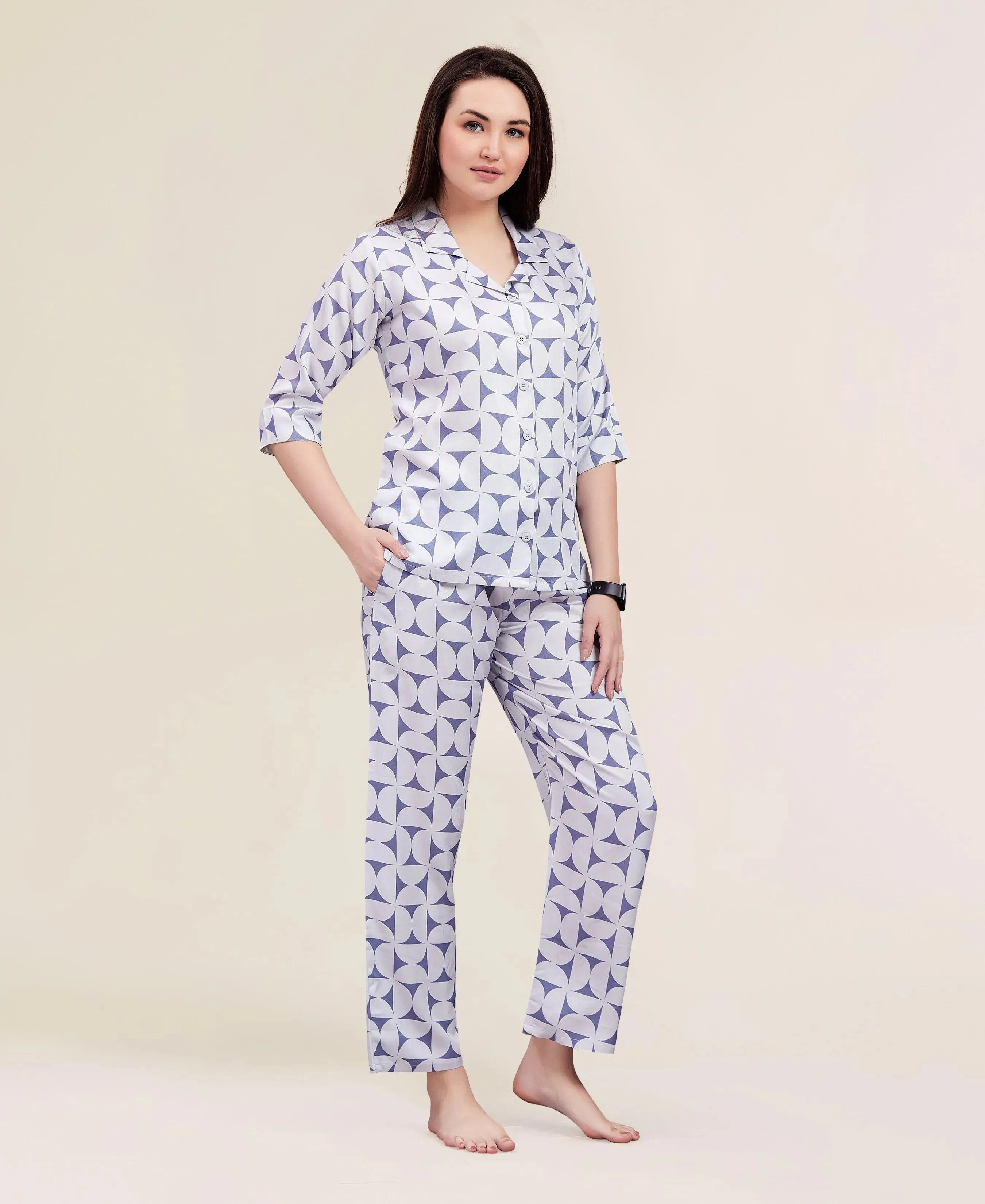 Velure Trendy Attractive Print Night Suit