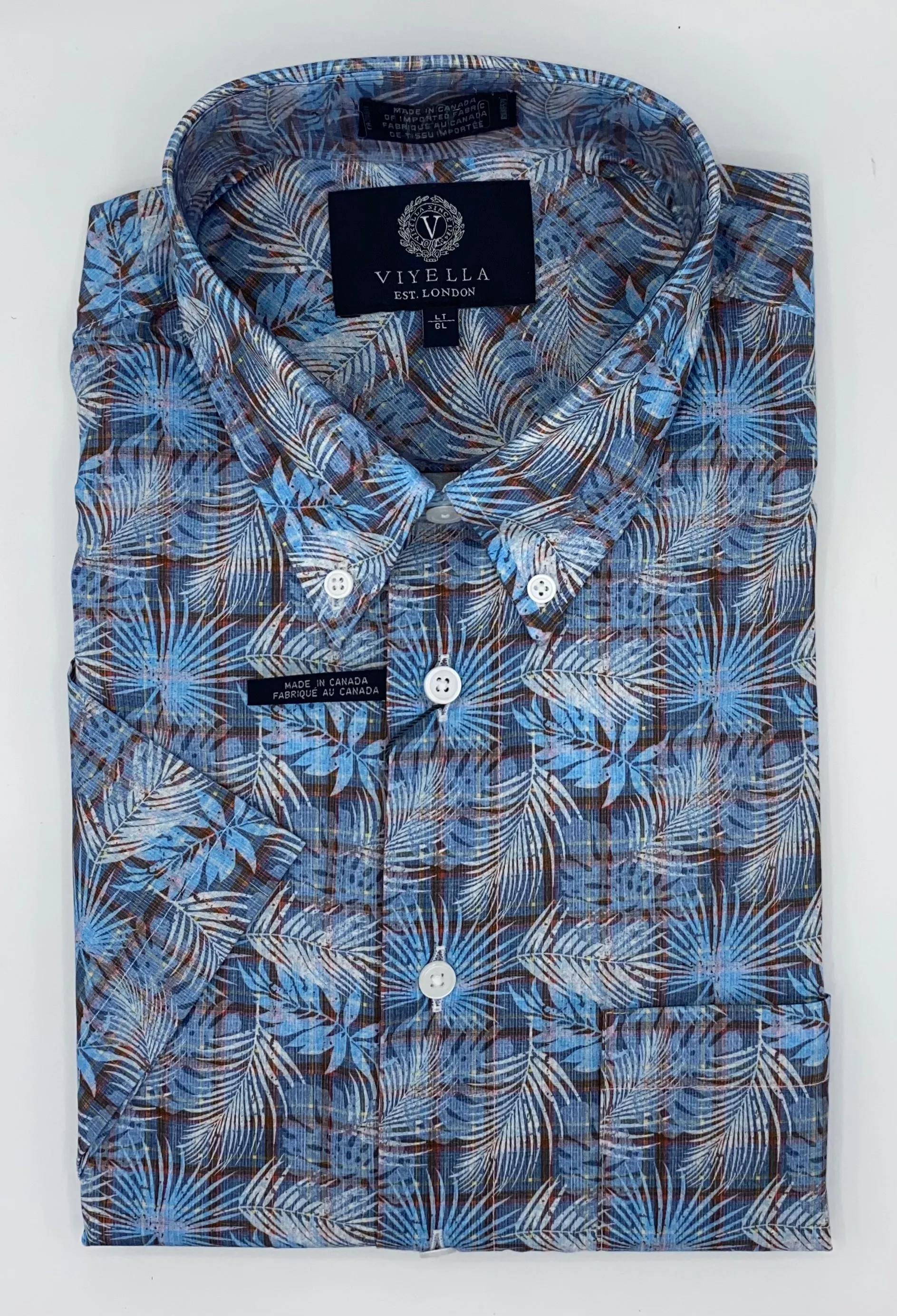 Viyella Short Sleeve Sport Shirt Tall Sizes - 650344/QT 9100