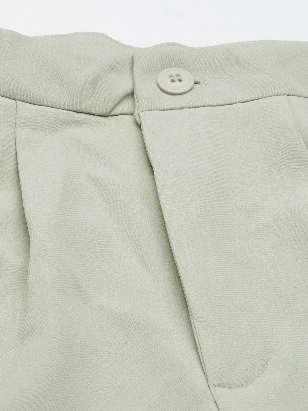 Women Beige Relaxed Straight Fit Cotton Parallel Trouser