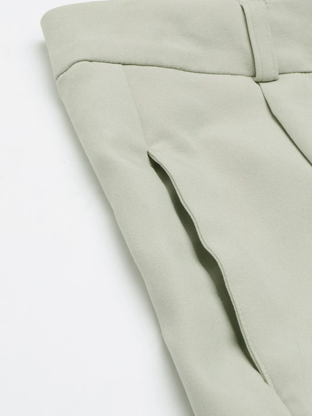 Women Beige Relaxed Straight Fit Cotton Parallel Trouser
