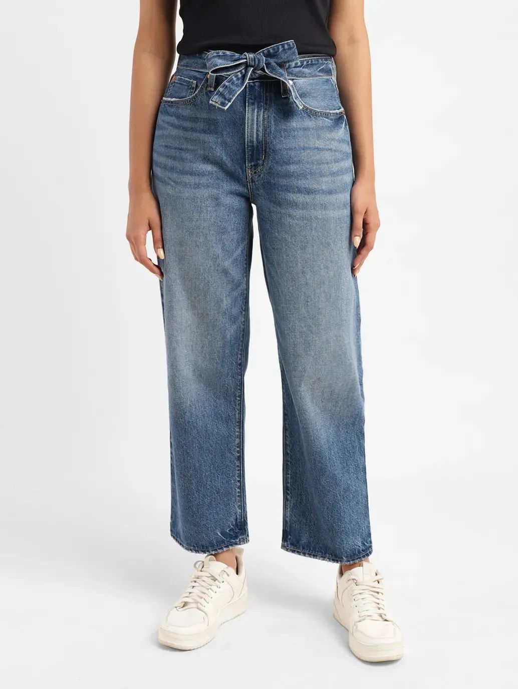 Women's 94 Blue Wideleg Fit High Rise Jeans