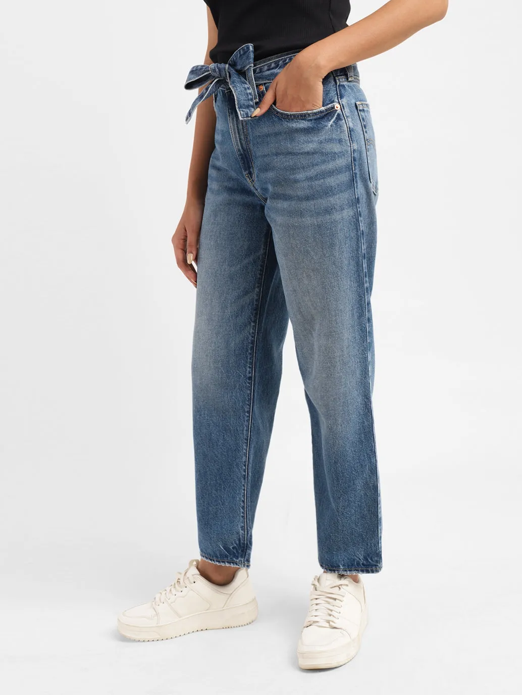 Women's 94 Blue Wideleg Fit High Rise Jeans