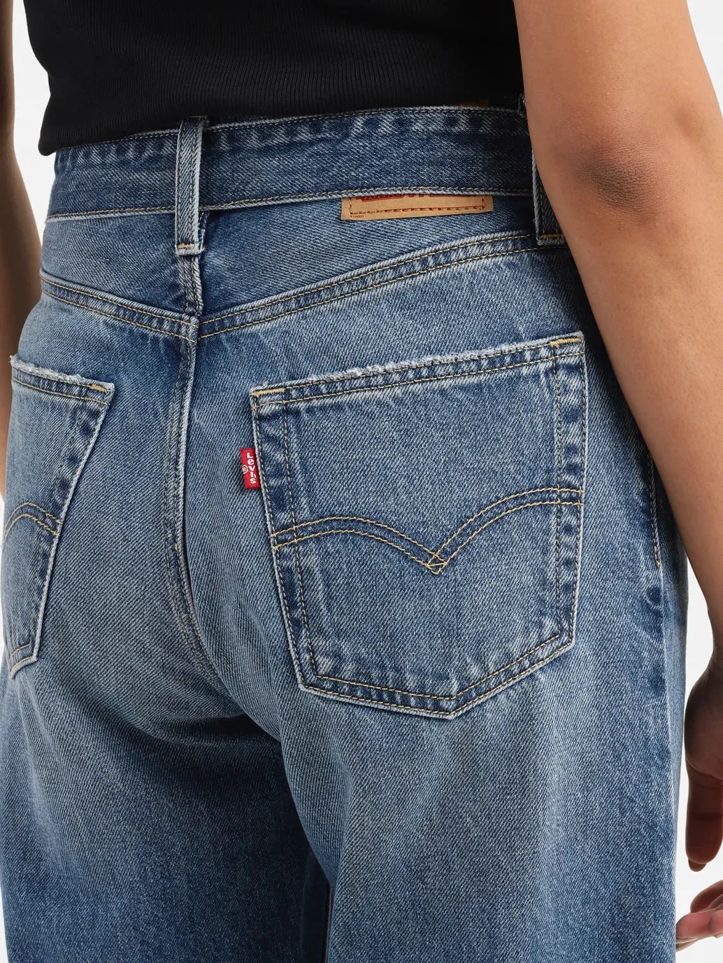 Women's 94 Blue Wideleg Fit High Rise Jeans