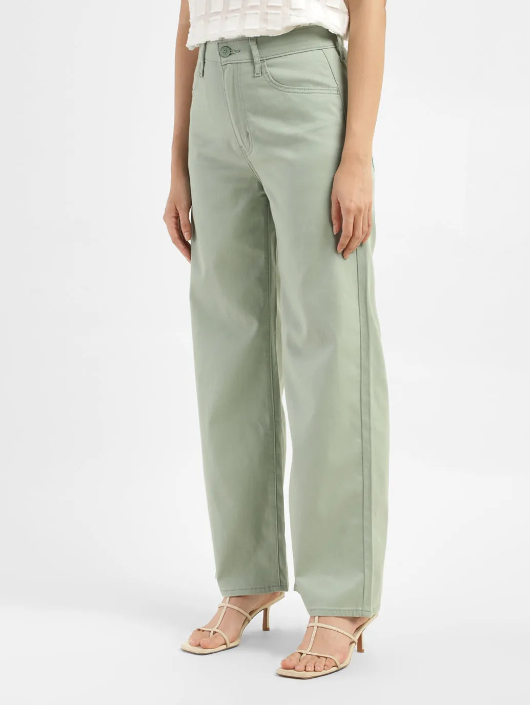 Women's Green Flared Fit High Rise Jeans